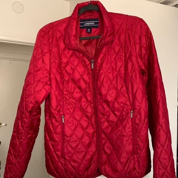 Lands' End Jackets & Coats Quilted Jacket Landsend Red Poshmark